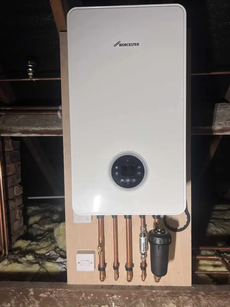 Worcester Bosch 4000 boiler installation in the loft West Midlands